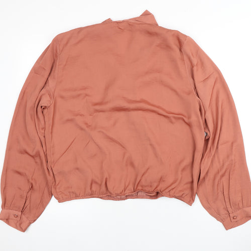Apricot Women's Brown Wrap Blouse, 2XL, Long Sleeve