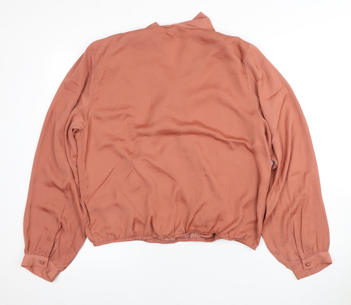 Apricot Women's Brown Wrap Blouse, 2XL, Long Sleeve