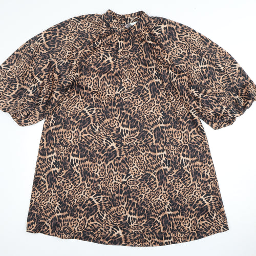 Marks and Spencer Women Brown Animal Print Dress Size 8