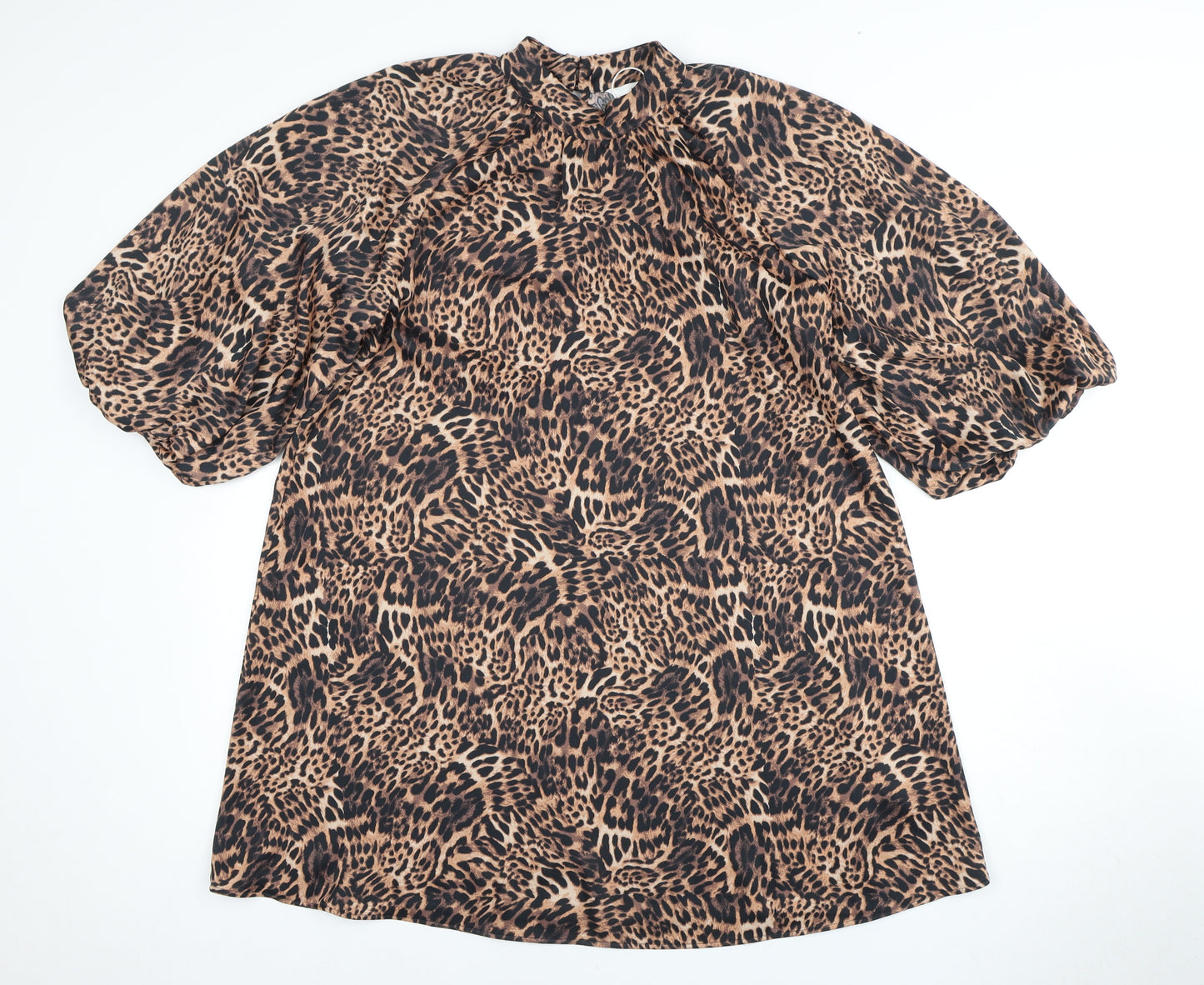 Marks and Spencer Women Brown Animal Print Dress Size 8