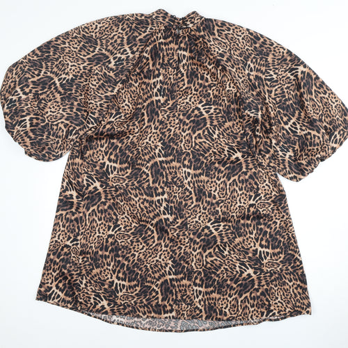 Marks and Spencer Women Brown Animal Print Dress Size 8