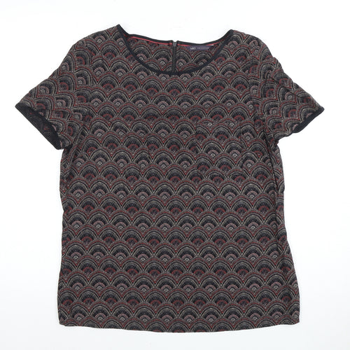 Marks and Spencer Women's Black Geometric Top UK 12