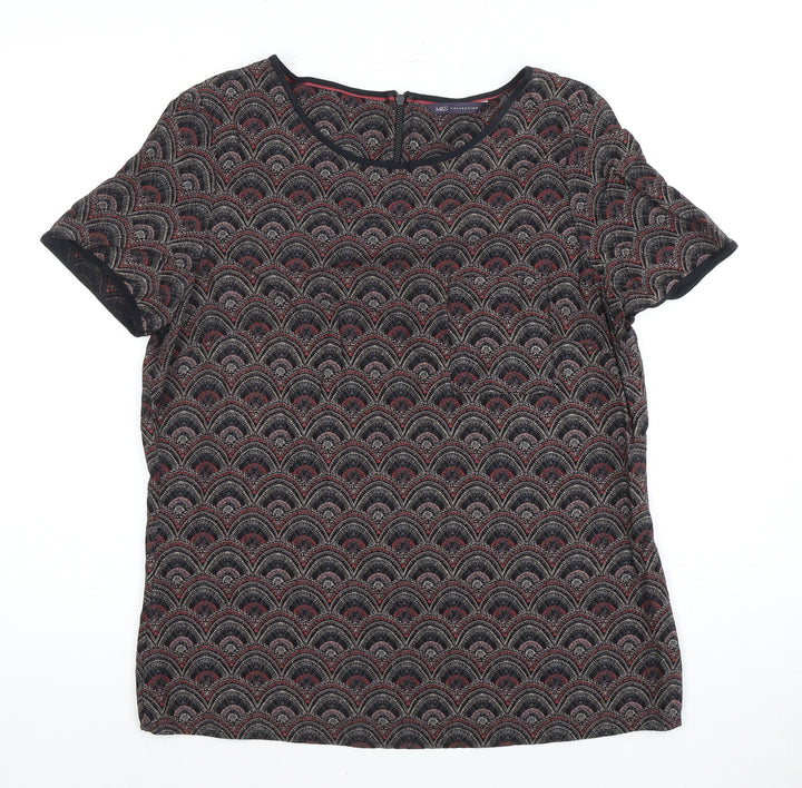 Marks and Spencer Women's Black Geometric Top UK 12