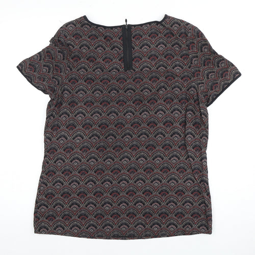 Marks and Spencer Women's Black Geometric Top UK 12