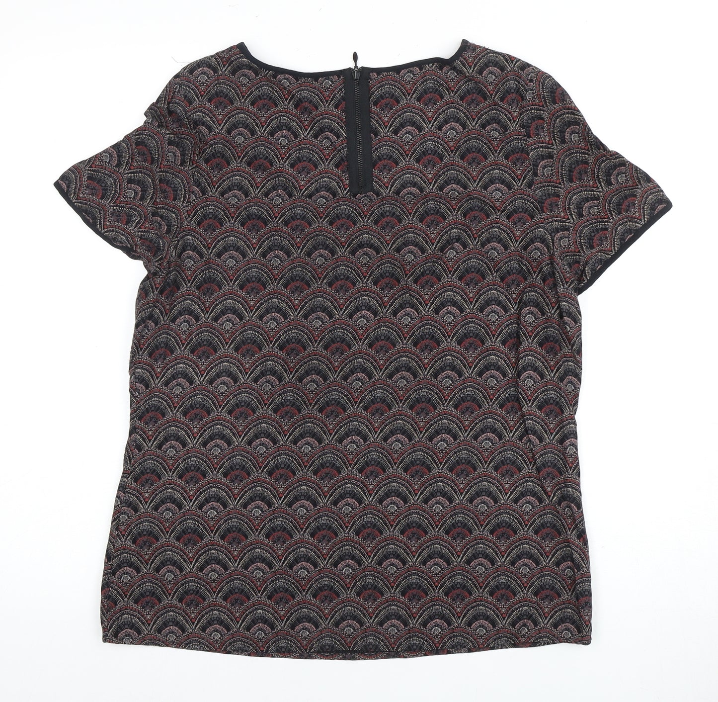 Marks and Spencer Women's Black Geometric Top UK 12