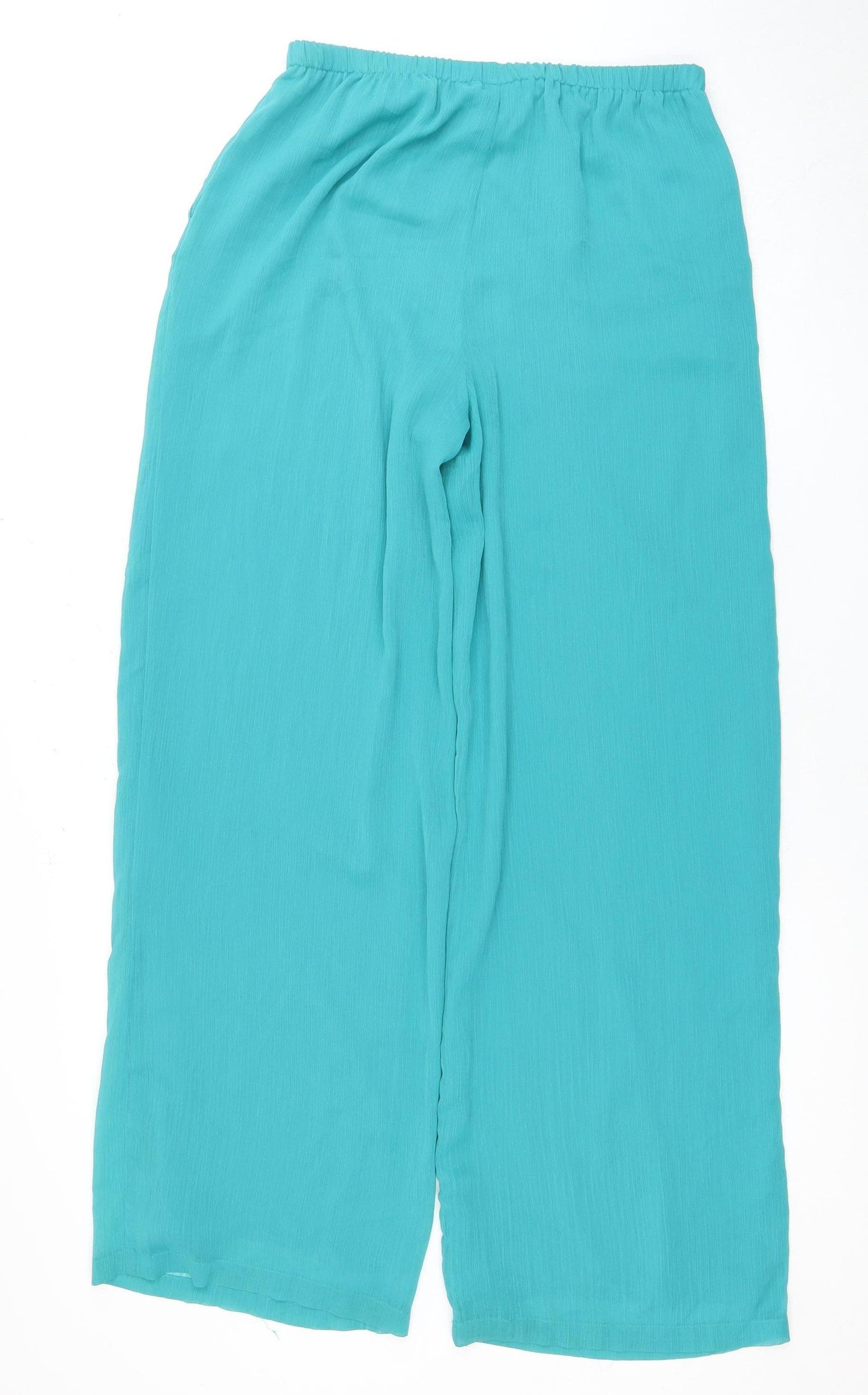Zara Women's Blue Wide-Leg Trousers