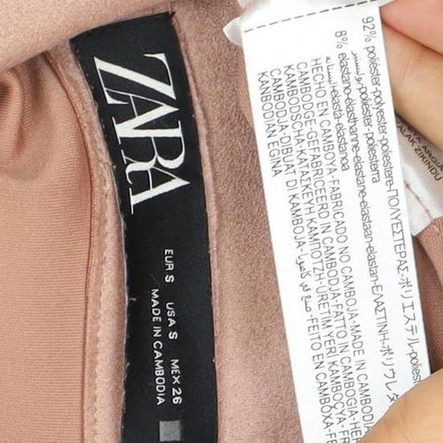 Zara Women's Pink Basic Jacket Size 10 Snap Closure
