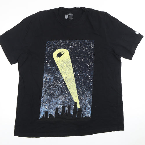 Arka Unisex Black 2XL Basic T-Shirt, 100% Cotton