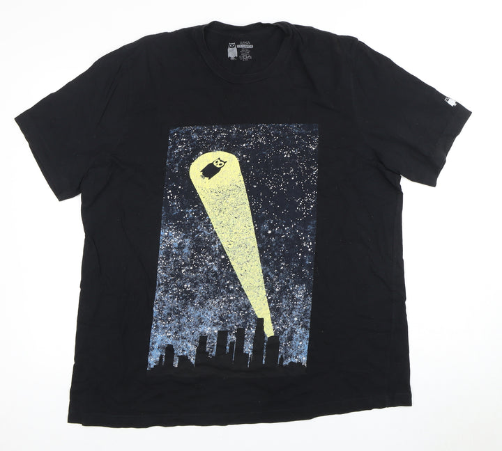 Arka Unisex Black 2XL Basic T-Shirt, 100% Cotton