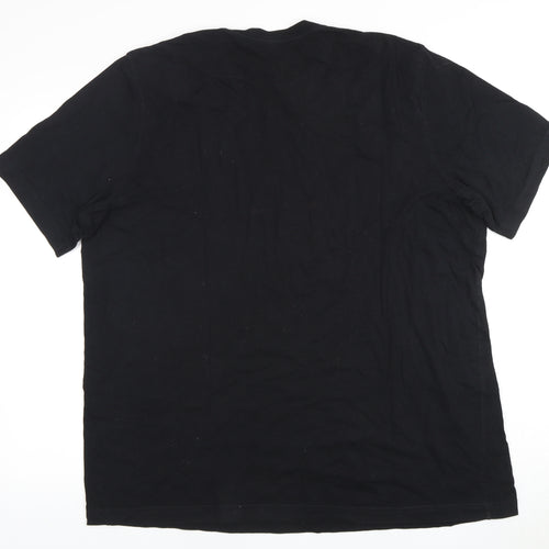 Arka Unisex Black 2XL Basic T-Shirt, 100% Cotton