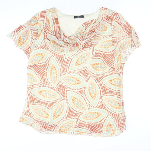 Bm Women's Multicoloured Top Size 16 Geometric Print