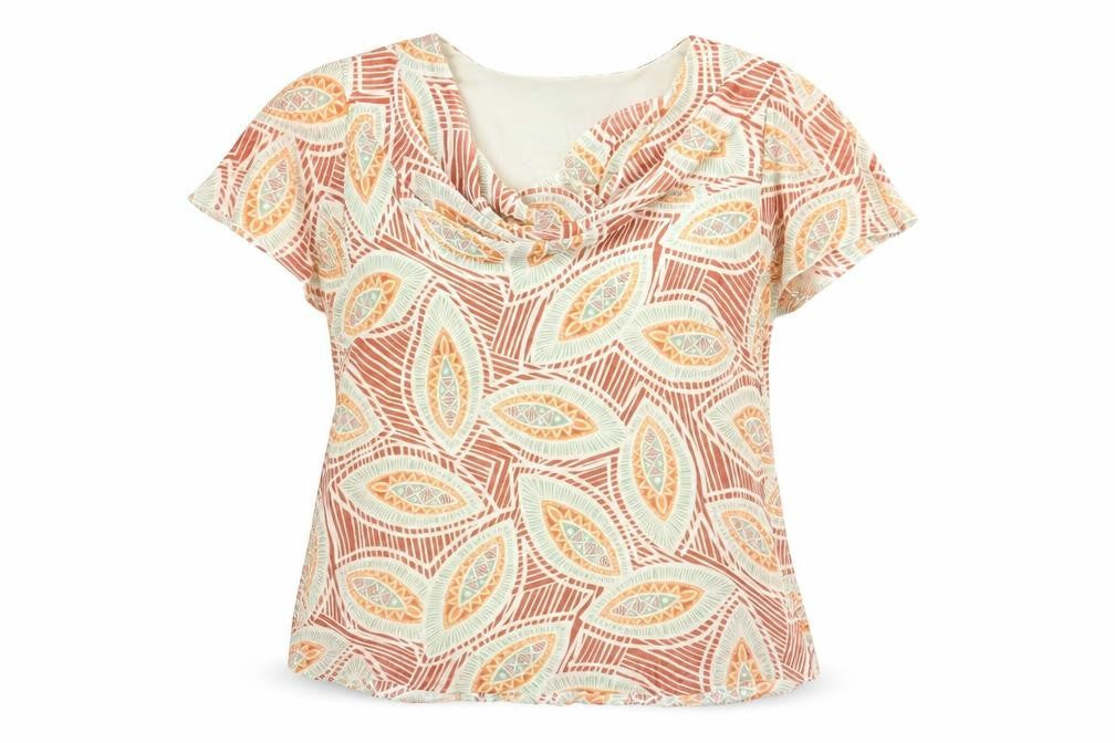 Bonmarché Women's Multicoloured Top Size 16 Geometric Print
