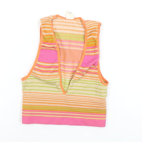 Urban Outfitters Women's Multicoloured XS Cropped Knit Tank