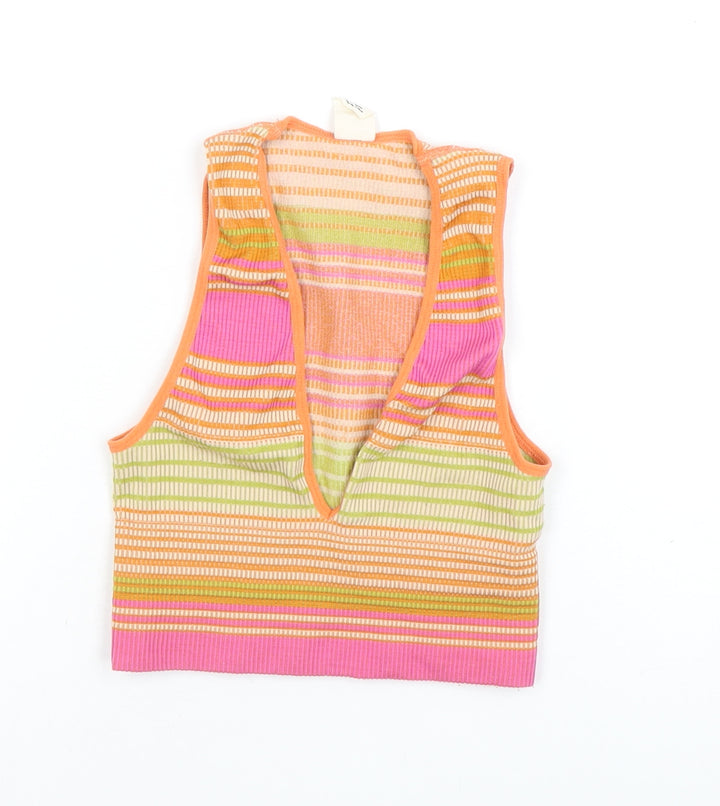 Urban Outfitters Women's Multicoloured XS Cropped Knit Tank
