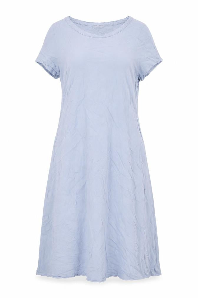 Front view of Marks & Spencer Women's Blue A-Line Dress, size 12-14
