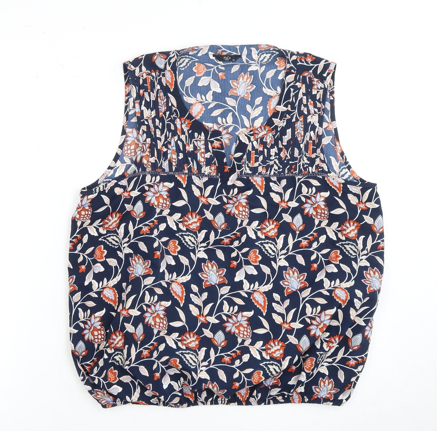 M&Co Women's Multicolored Petite Sleeveless Blouse