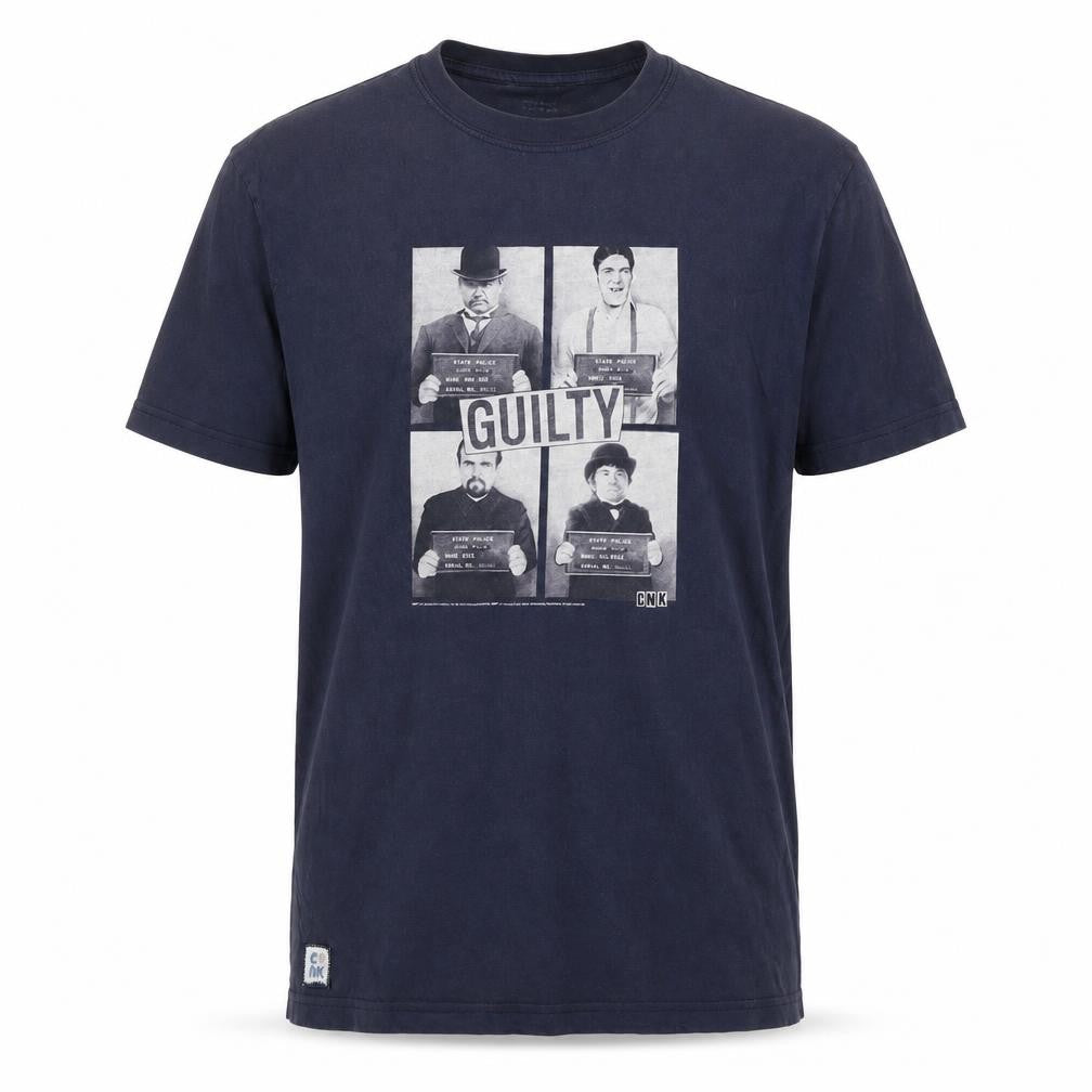 CNK Men's Blue Graphic Print Crew Neck T-Shirt M