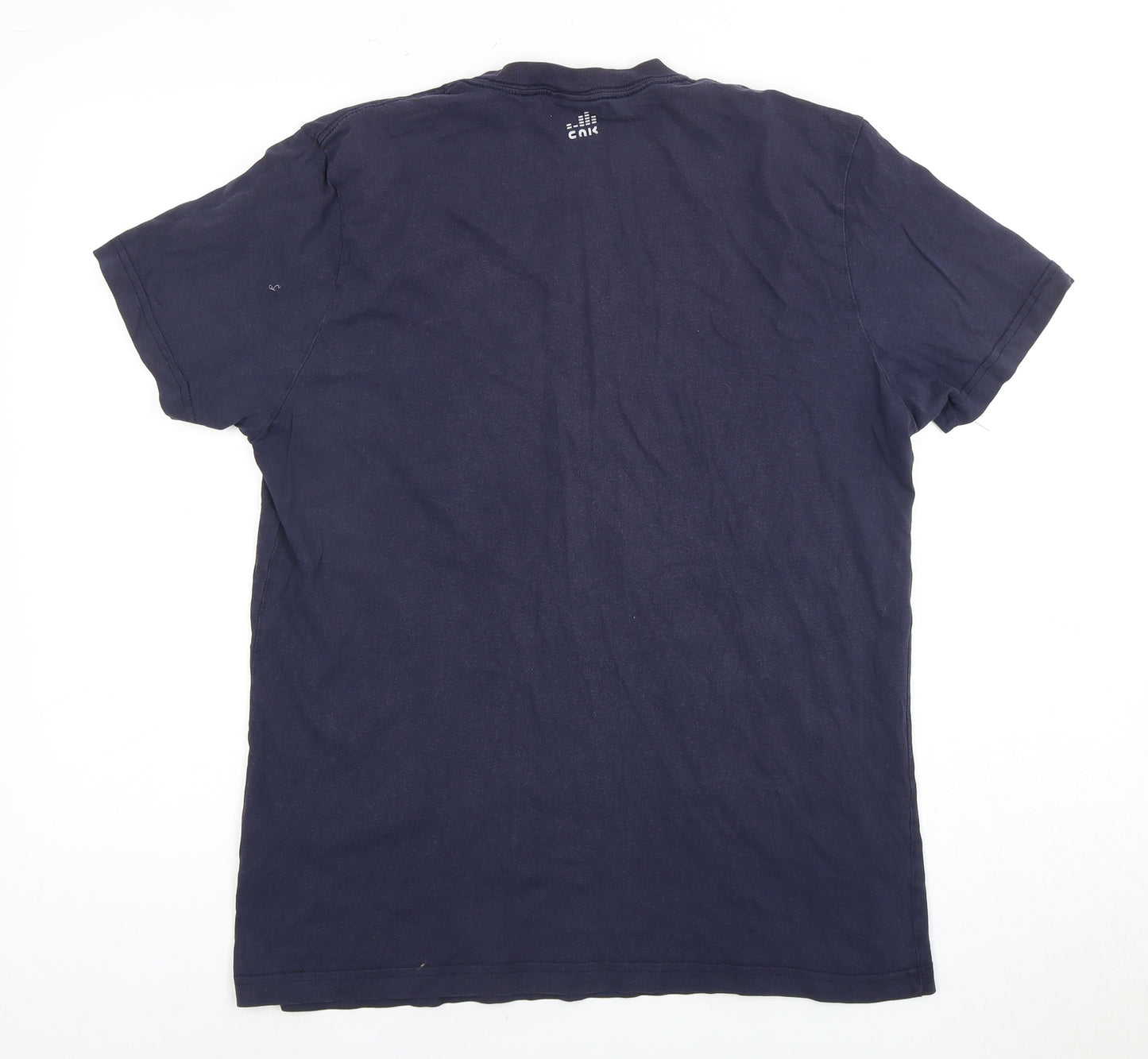 CNK Men's Blue Graphic Print Crew Neck T-Shirt M