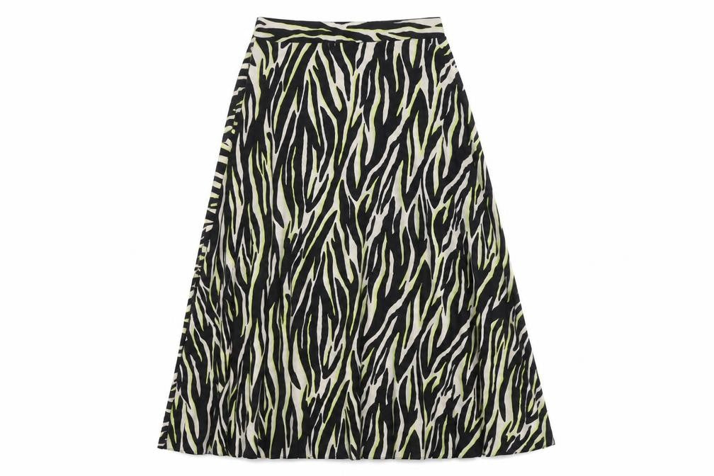 Front view of New Look Women's Midi A-Line Skirt, UK 10, Multicoloured