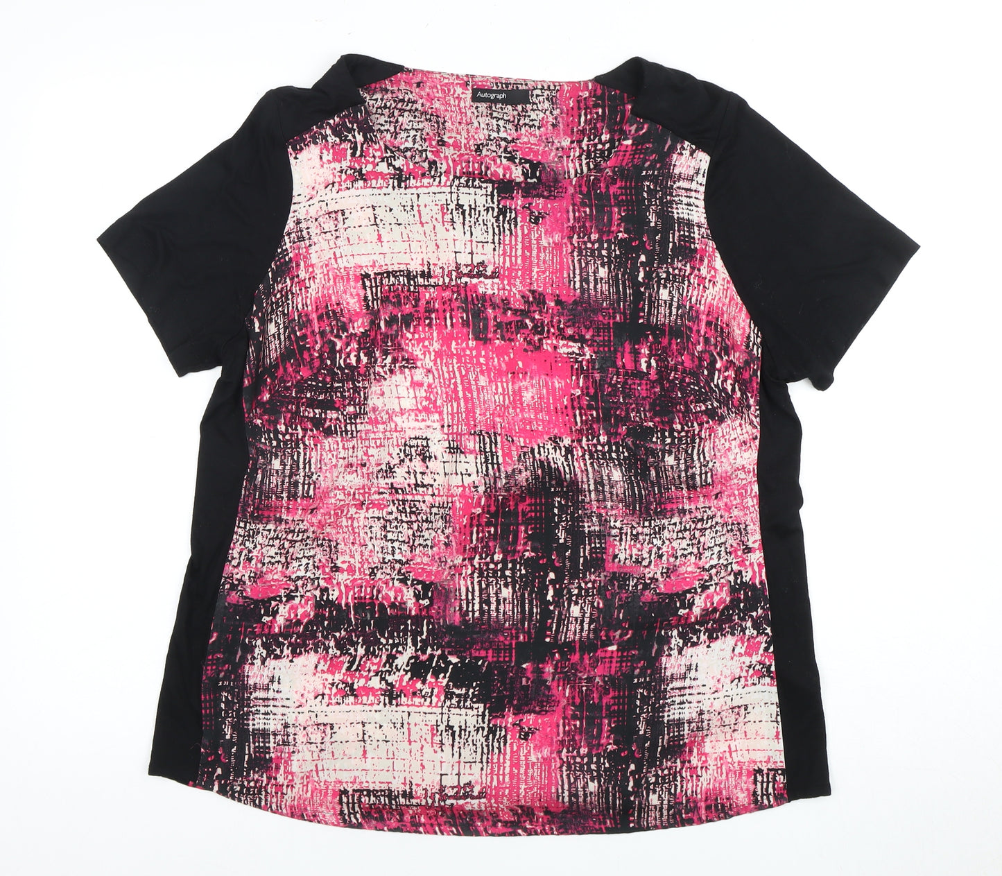 Autograph Women's Pink Geometric Short Sleeve T-Shirt