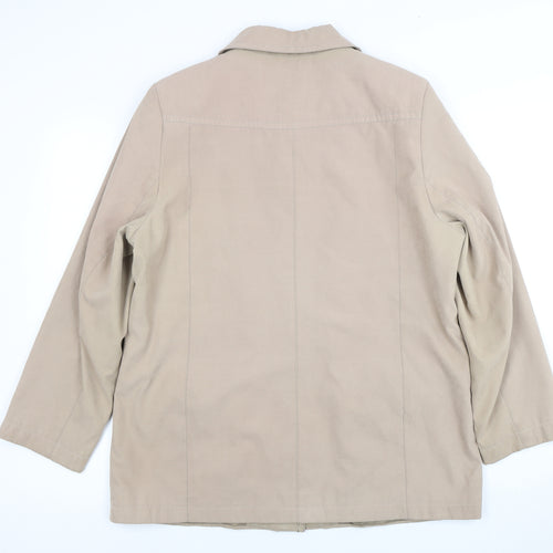 EWM Women's Beige Overcoat Size 16 Button Closure