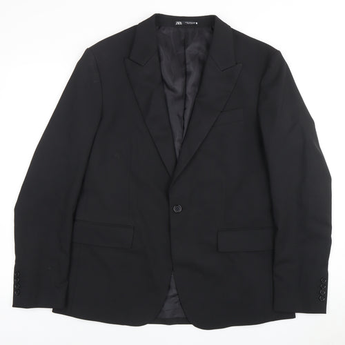 Zara Men's Black Blazer, Size L - Stylish Jacket