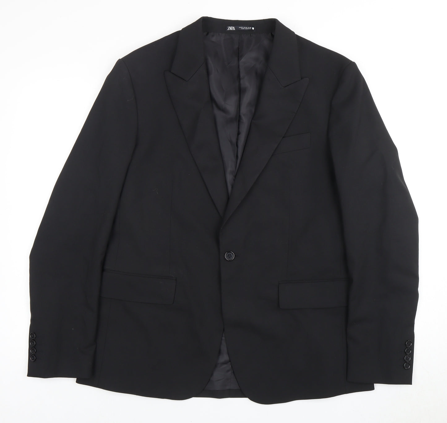 Zara Men's Black Blazer, Size L - Stylish Jacket