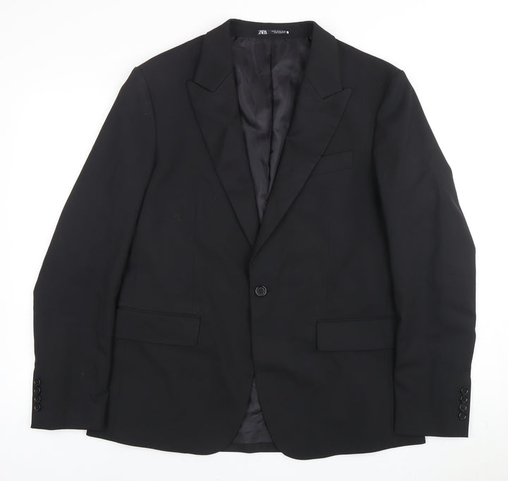 Zara Men's Black Blazer, Size L - Stylish Jacket