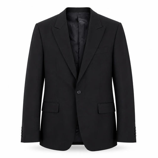 Front view of Zara Men's Black Blazer, size L, - Stylish Jacket