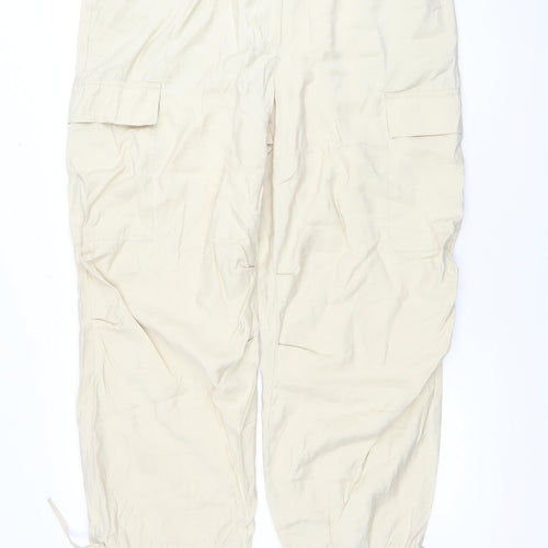 Marks and Spencer Women Beige Cargo Trousers Size 18