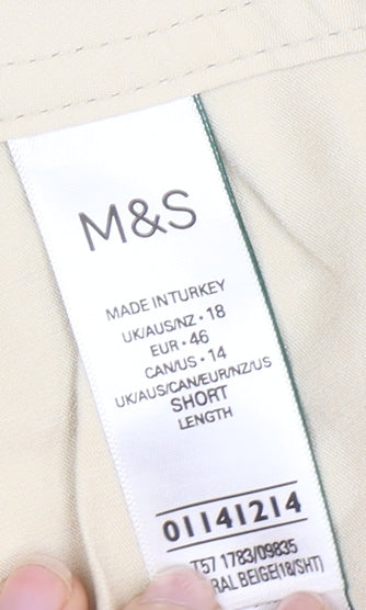 Marks and Spencer Women Beige Cargo Trousers Size 18