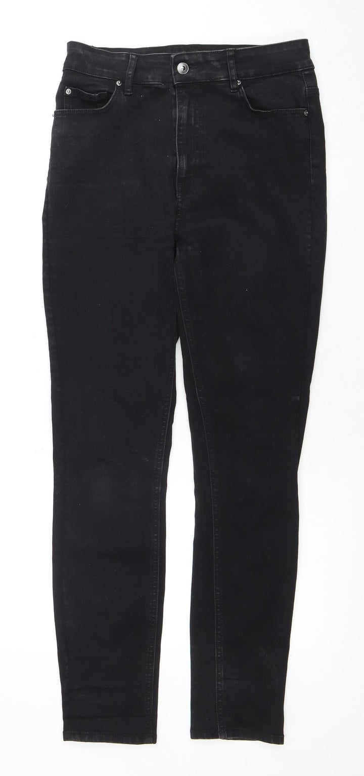 H&M Women's Black Jeans Size 12 Dark Denim