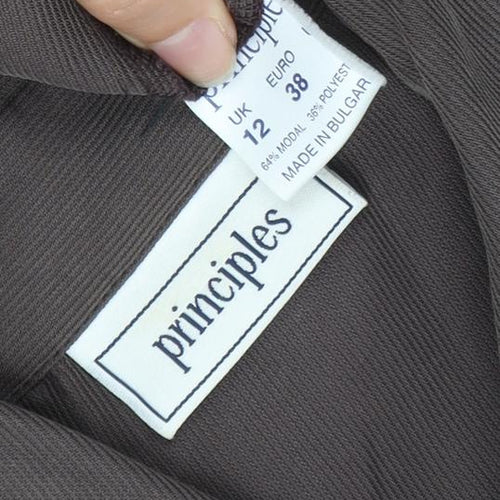 Principles Brown Shirt Dress Women Size 12
