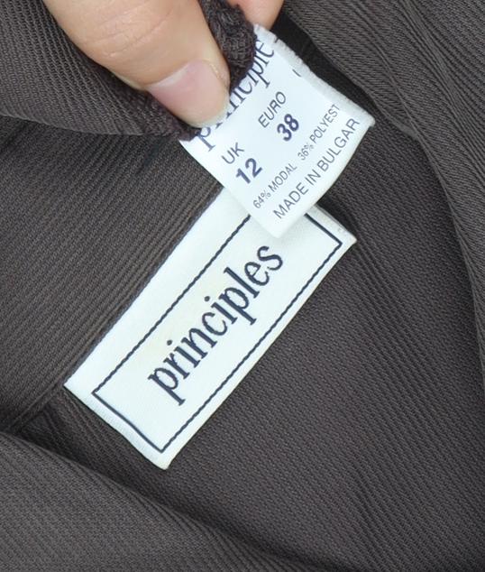 Principles Brown Shirt Dress Women Size 12