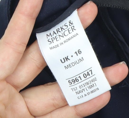 Marks and Spencer Women's Blue Trousers Size 16