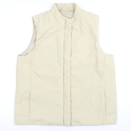 Women's Beige Puffer Waistcoat Size 14 Regular