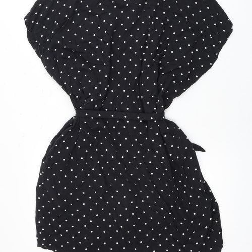 Monki Women's Black Polka Dot Dress M