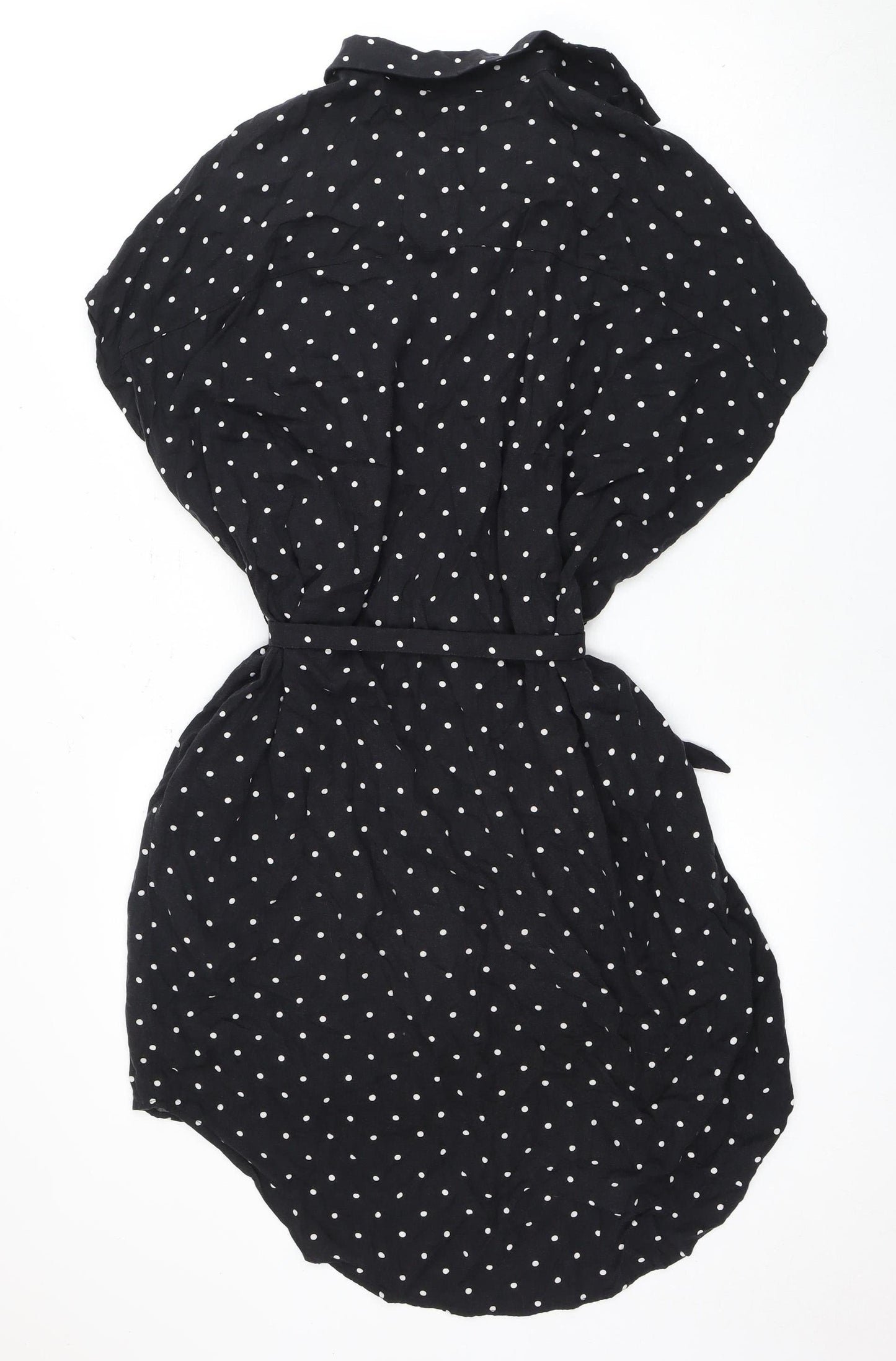 Monki Women's Black Polka Dot Dress M