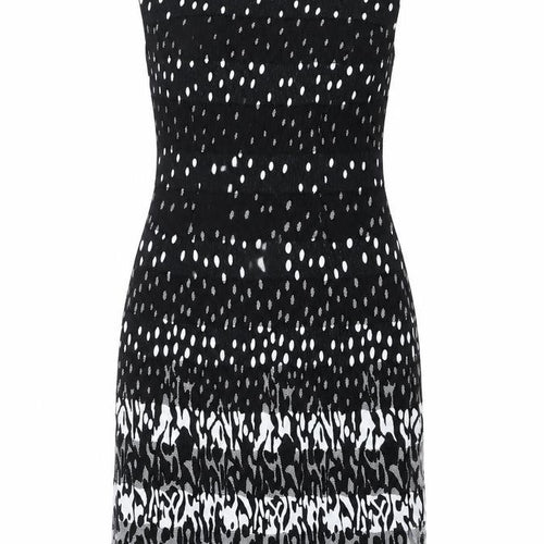 Frank Lyman Women's Black White Print Dress Size 12
