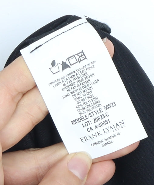 Frank Lyman Women's Black White Print Dress Size 12