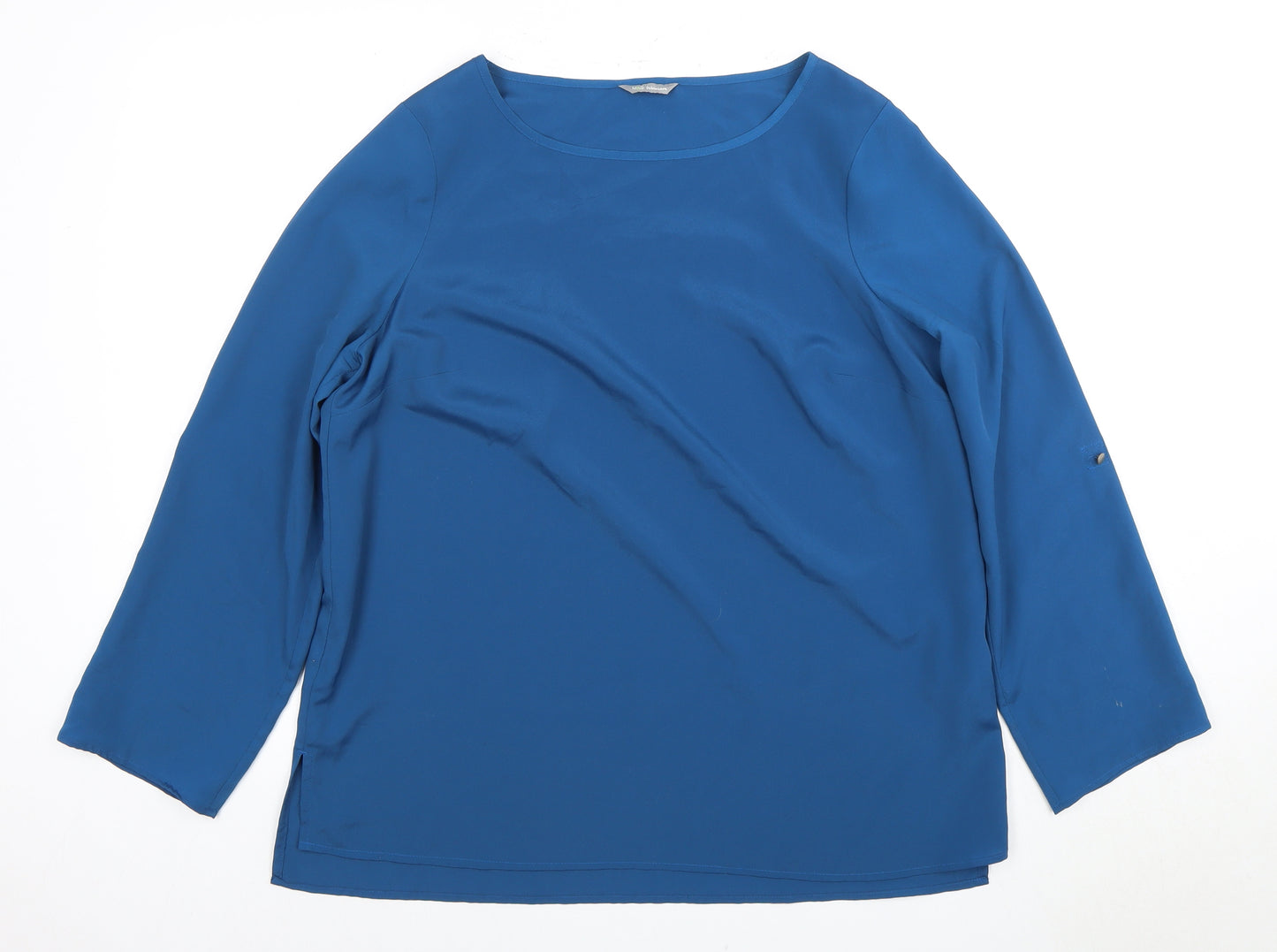 Marks and Spencer Women's Blue Blouse - Size 14