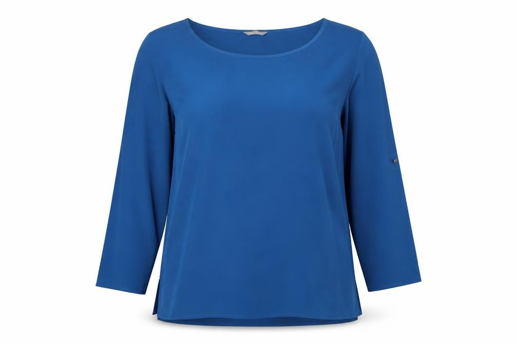 Front view of Marks & Spencer Women's Blue Blouse -, size 14