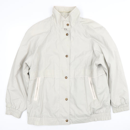 C&A Women's Beige Mid-Length Jacket - Size 10
