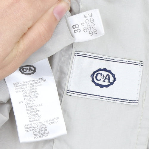C&A Women's Beige Mid-Length Jacket - Size 10