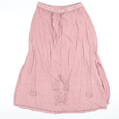 SOOS Women's Pink Peasant Midi Skirt