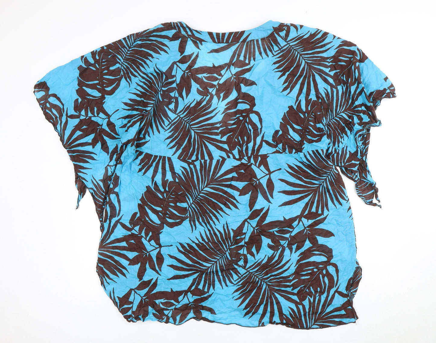 Per Una Women's Blue Floral Wrap Top XL