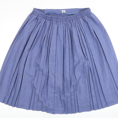 Emma Collection Women's Blue Pleated Skirt L