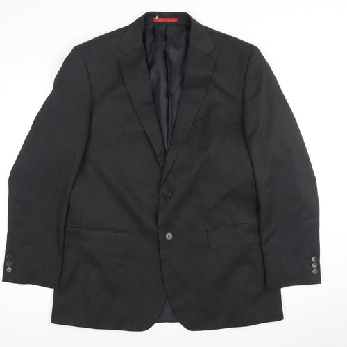Burton Men's Black Blazer, 42 R, Regular Fit, Formal
