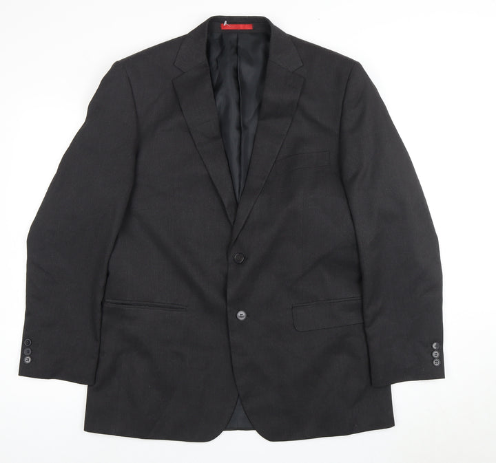 Burton Men's Black Blazer, 42 R, Regular Fit, Formal