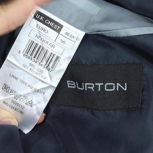 Burton Men's Blue Striped Blazer 46 Regular Fit